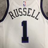 2023 Lakers RUSSELL #1 White NBA Jerseys 热压