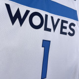 2023/24 Timberwolves ANDERSON #1 White NBA Jerseys