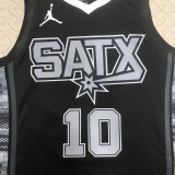 Spurs DEROZAN #10 Black NBA Jerseys