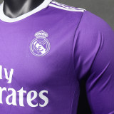 2016/17 RM Purple Away Retro Player Version Long Sleeve Soccer Jersey 球员版