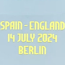 2024 UEFA EUROPEAN Final Font SPAIN-ENGLAND 14 JULY 2024 BERLIN 西班牙用 (You can buy it Or tell me to print it on the Jersey )