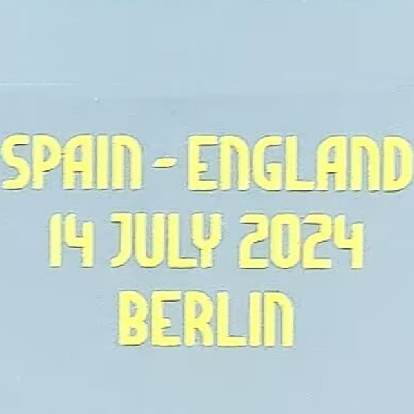 2024 UEFA EUROPEAN Final Font SPAIN-ENGLAND 14 JULY 2024 BERLIN 西班牙用 (You can buy it Or tell me to print it on the Jersey )
