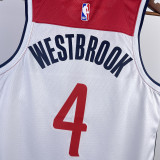 2023/24 Wizards WESTBROOK #4 White Home NBA Jerseys