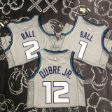 Hornets OUBREJR. #12 Grey NBA Jerseys