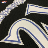 1997/98 Timberwolves GARNETT #21 Black Retro NBA Jerseys 热压