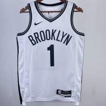 2023/24 Nets BRIDGES #1 White NBA Jerseys