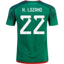 H. LOZANO #22 Mexico 1:1 Quality Home Green Fans Jersey 2022/23 ★