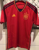 GAVI #9 Spain 1:1 Quality Home Red Fans Jersey 2022/23