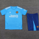 2023/24 M Utd Goalkeeper Blue Fans Soccer Jersey
