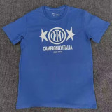 2023/24 In Milan CAMPEONES 20 Blue Cotton Shirt 蓝色