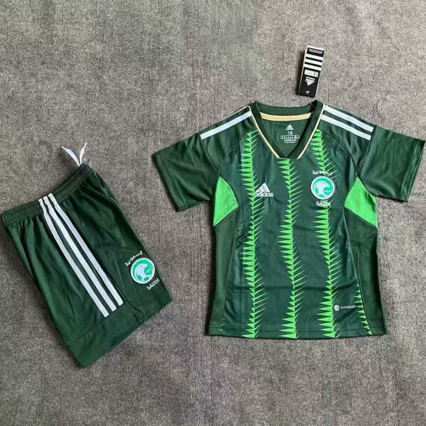 2023/24 Saudi Arabia Home Green Kids Soccer Jersey