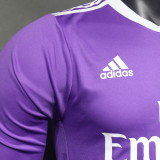 2016/17 RM Purple Away Retro Player Version Long Sleeve Soccer Jersey 球员版