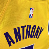 2025 Lakers ANTHONY #7 Yellow NBA Jerseys 热压