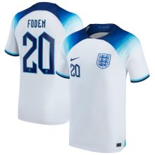 FODEN #20 England Home 1:1 White Fans Jersey 2022/23