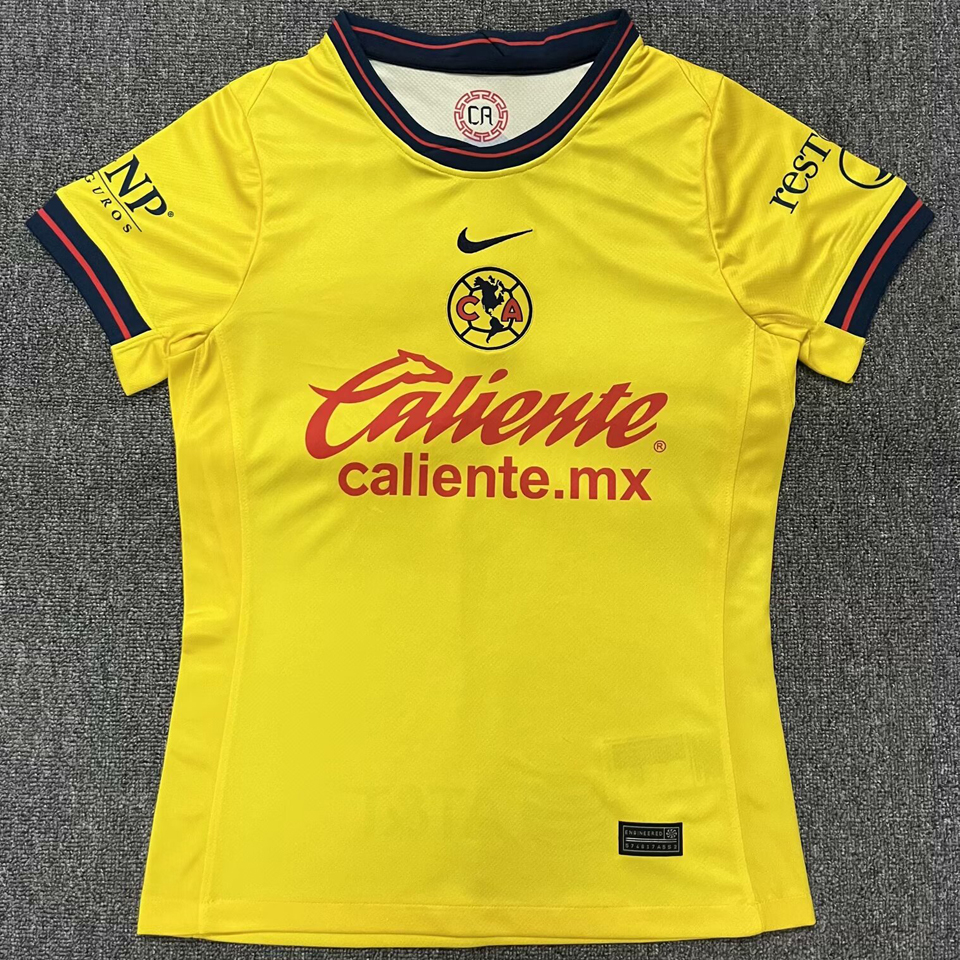 2024 25 Club America Home Yellow Women Soccer Jersey 2024-25-club-america-home-yellow-women-soccer-jersey