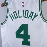 2023/24 Celtics HOLIDAY #4 White NBA Jerseys