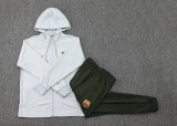2024 BA Light Gray Hoody Zipper Jacket Tracksuit