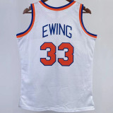 1991/92 NY Knicks EWING #33 White Retro NBA Jerseys 热压