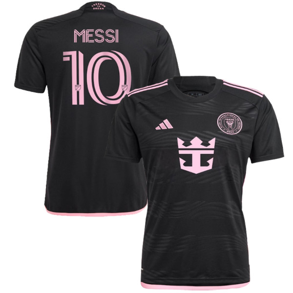 MESSI #10 Inter Miami 1:1 Quality Away Black Fans Jersey 2023/24 胸前新广告