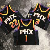 Suns AYTON #22 Black NBA Jerseys
