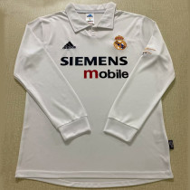 2002/03 RM Home White Retro Long Sleeve Soccer Jersey