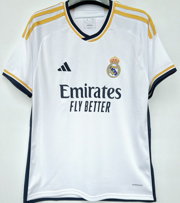 2023/24 RM Home 1:1 Quality Home White Fans Soccer Jersey