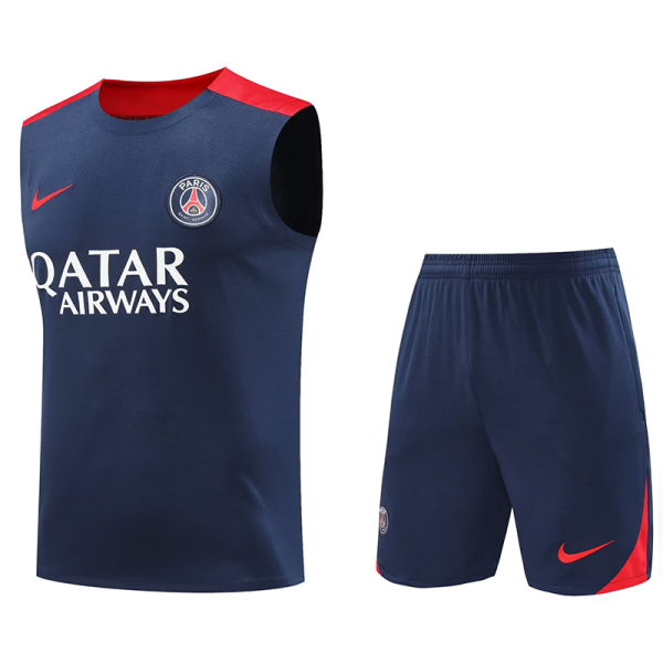 2025 PSG Sapphire Blue Vest Training Jersey(A Set)