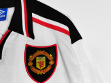 1998/99 M Utd Away Long Sleeve Retro Soccer Jersey