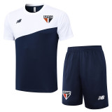 2025 Sao Paulo White Sapphire Blue Training Jersey(A Set)