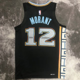 Grizzlies MORANT #12 Black City Edition NBA Jerseys