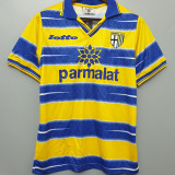 1998-1999 Parma Home Yellow Retro Soccer Jersey