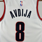 2023 Trail Blazerst AVDIJA #8 White NBA Jerseys