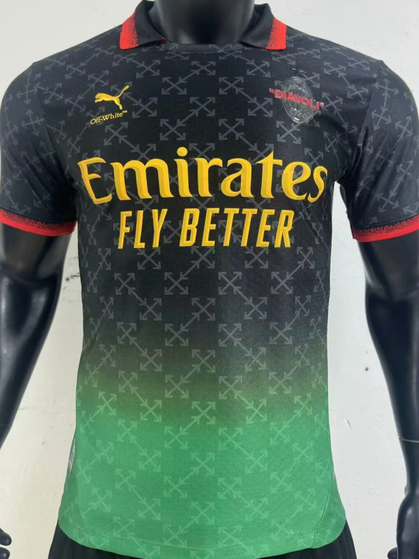2025 AC Milan X Offwhite Player Version Soccer Jersey