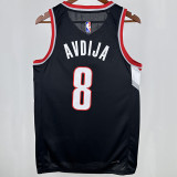 2023 Trail Blazerst AVDIJA #8 Black NBA Jerseys