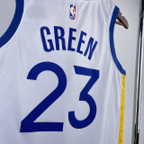 2023/24 Warriors GREEN #23 White NBA Jerseys