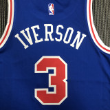 76ers IVERSON #3 Retro Blue NBA Jerseys