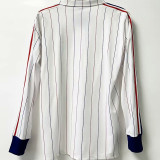 1980/82 France Away White Retro Long Sleeve Jersey