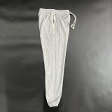 2024/25 Nk~ Grey Pure Cotton Sports Trousers Zipper style