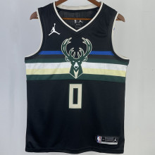 2023/24 Bucks LILLARD #0 Black NBA Jerseys