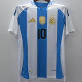 2024/25 Argentina Home Player Version Soccer Jersey (Have FlFA World Champion 2022 有胸前章)