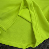 2025 NK Fluorescent Green Embroidered Multicolor Logo Casual Short Pants CN02萤光绿