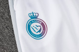 2024/25 Al Nassr White Kids Hoody Zipper Jacket Tracksuit