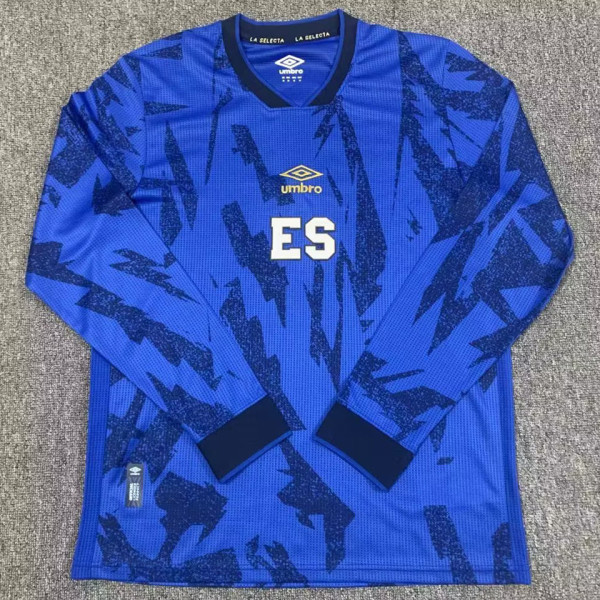 2023/24 EL Salvador Home Blue Long Sleeve Jersey 萨尔瓦多