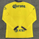 2024/25 Club America Home Yellow Long Sleeve Fans Jersey