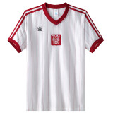 1982 Poland Home White Retro Soccer Jersey