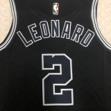 Spurs LEONARD #2 Black Retro NBA Jerseys