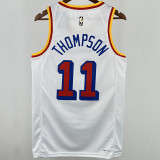 2024/25 Warriors THOMPSON #11 White Retro NBA Jerseys 热压