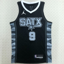 Spurs PARKER #9 Black NBA Jerseys