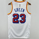 2024/25 Warriors GREEN #23 White Retro NBA Jerseys 热压