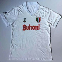 1987-88 Napoli Away White Retro Soccer Jersey
